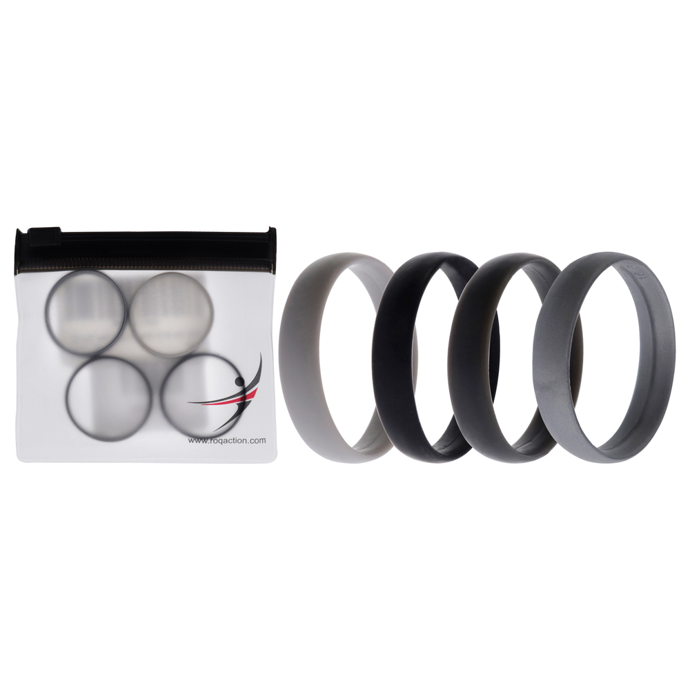 Silicone Wedding 6mm Smooth Ring by ROQ for Men - 16 mm Ring